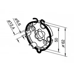 Somfy 9704083 BK-Lager TK 46 LT 50 mit Feder ring gr. Öse Schenker BK