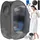 Tectake tectake® Mobile Dampfsauna ThermaLuxe I 1000 W, 15 Temperaturstufen Dunkelgrau/Schwarz