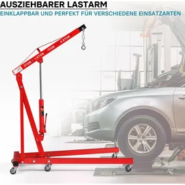 Wiltec Motorheber Stahl 2000 kg klappbar