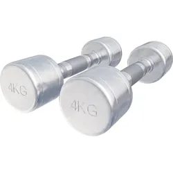 Kurzhantel Chrom 1 - 20 kg silber|silber|silber 2x4 kg