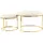 Kayoom Hocker Becky 825 2er-Set Elfenbein / Gold
