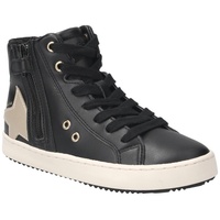 GEOX J Kalispera Girl A Sneaker, Black/Platinum, 32 EU