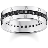 Thomas Sabo TR2361-643-11 Silber-Ring mit Schwarzen Steinen, 54/17,2