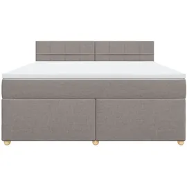 vidaXL Boxspringbett 180 x 200 cm Taupe