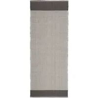 Jute & Co. Nevada Teppich handgewebt, 100% Baumwolle, Grau, 140 x 55 x 0.5 cm