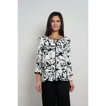 Seidel Moden Druckbluse mit grafischem Muster Weiß 46