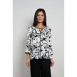 Seidel Moden Druckbluse mit grafischem Muster Weiß 46