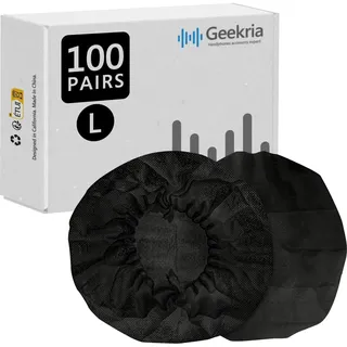 Geekria 100pairs Dehnbare Kopfhörer-Abdeckungen, Einweg-Ohrmuscheln für AKG K701, Q701, Sennheiser HD900, HD800, Razer Kraken X, 7.1 Chroma V2, Pro V2 Over-Ear Headset