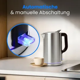 Proficook Wasserkocher PC-WKS 1321 1,7 l Schwarz/Silber