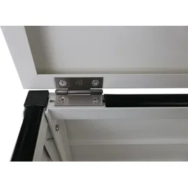 MCW Aluminium Verkleidung für Klimaanlage/Wärmetauscher P94 110x96x43cm Grau/Weiß