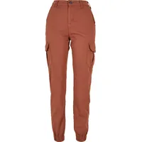 URBAN CLASSICS Ladies High Waist Cargo Pants in orange Größe 26