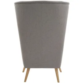 Home Affaire Sessel HOME AFFAIRE "Salla auch in Fellimitat und Feincord, viele Bezugsarten, Ohrensessel", grau, B:78cm H:118cm T:94cm, Struktur fein (100% Polyester), Sessel, Sessel, wahlweise mit oder ohne Hocker; großer Sessel: Maße B/T/H: 78/94/118cm