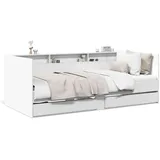 vidaXL Tagesbett mit Schubladen 75 x 190 cm weiß