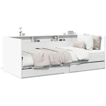vidaXL Tagesbett mit Schubladen 75 x 190 cm weiß