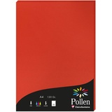 Clairefontaine 44267C Packung mit 50 Karten Pollen 120g, DIN A4, 21 x 29,7cm, Korallenrot