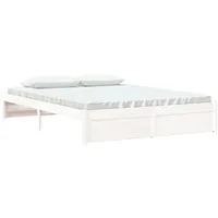 VidaXL Massivholzbett Weiß 160x200 cm