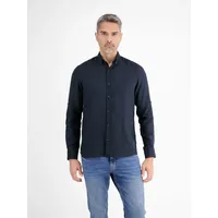 Lerros Herrenhemd in Leinen-Baumwoll-Blend", - (classic navy), - L,
