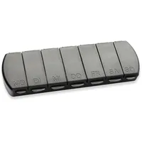 Schramm® Tablettenbox schwarz 11x4 x1,5cm Pillen Tabletten Box 7 Tage Schachtel Tablettendose Pillendose Pillenbox Tablettenboxen Pillendosen Pillen Dose