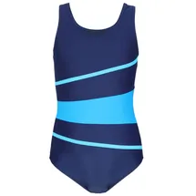 Aquarti Badeanzug Mädchen mit Ringerrücken Blau/Türkis 140