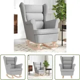 The Living Store - vidaXL Schaukelsessel Wolkengrau 74x90x102 cm Stoff