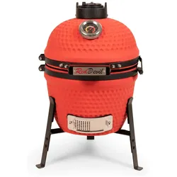Patton Kamado Grill Holzkohlegrill "Classic", Grill Ø28cm, Rot