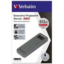 Verbatim Executive Fingerprint Secure SSD 512 GB USB 3.2