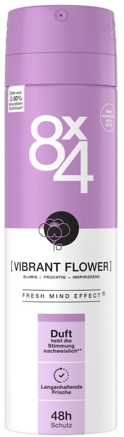 8X4 Spray No.4 Vibrant Flower Deodorants 150 ml