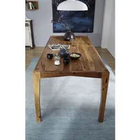 MASSIVMOEBEL24.DE Esstisch Sheesham 180x85x77 braun lackiert ANCONA #0103