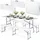 OEM Catering-set Garten-klapptisch + 2 Bänke 180 Cm Plonos Weiß