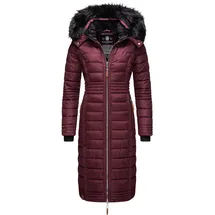 Navahoo Wintermantel "Umay", Damen, Gr. L (40), rot (weinrot), Oberstoff: 100% Polyester, Futter: 100% Polyester, Wattierung: 100% Polyester, Ärmelfutter: 100% Polyester, Kunstpelz: 90% Polyacryl, 10% Polyester, tailliert ca.