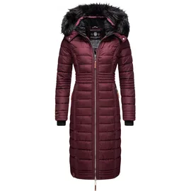 Navahoo Wintermantel "Umay", Damen, Gr. L (40), rot (weinrot), Oberstoff: 100% Polyester, Futter: 100% Polyester, Wattierung: 100% Polyester, Ärmelfutter: 100% Polyester, Kunstpelz: 90% Polyacryl, 10% Polyester, tailliert ca.