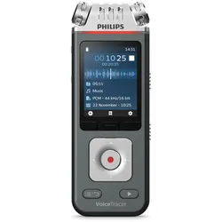 Philips Voice Tracer DVT7110/00 Diktiergerät Flash card Anthrazit, Chrom