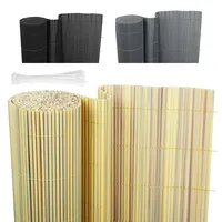 Ribelli® PVC Sichtschutzmatte, Sichtschutzzaun ohne Bohren, Sichtschutz Zaun mit Kabelbindern, Windschutz Wetterfest für Garten, Balkon und Terrasse (90 x 300 cm, Bambus)