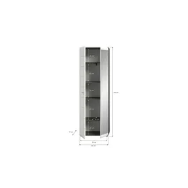 MID.YOU Salsa Garderobenschrank 60x192x37 silber
