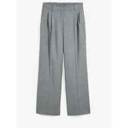 bonprix Wollhose mit Bundfalten, grau, 36, Wolle
