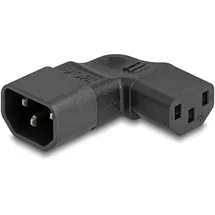 DeLock Netzadapter IEC 60320 C14 auf C13, Stecker Buchse 10 A, 90° links rechts 80474 -