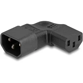 DeLock Netzadapter IEC 60320 C14 auf C13, Stecker Buchse 10 A, 90° links rechts 80474 -