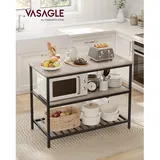 VASAGLE Küchenregal 3-stufig 60 x 120 x 90 cm grau