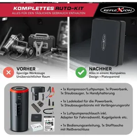 Reflexion Auto Starthilfe Powerbank 15000mAh Kompressor Staubsauger