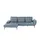Vito Eckcouch Flachgewebe 3-Sitzer Beige