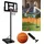 Costway Basketballständer höhenverstellbar, Basketballkorb mit Ständer, Basketballanlage rollbar, Korbanlage gee... - Schwarz/Rot