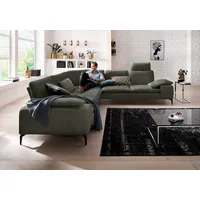 W.Schillig Ecksofa »valentinoo, Designsofa, elegant und bequem, L-Form«, (Set), mit Sitztiefenverstellung, Breite 318 cm grün