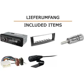 JUST SOUND best choice for caraudio Autoradio Einbaupaket JBL Celebrity 150 passend für Mitsubishi Colt Z30 Schwarz | Bluetooth USB
