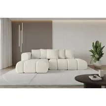 altdecor Ecksofa Cord 2-Sitzer Creme