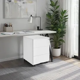 Tectake Rollcontainer 39 x 45 x 55 cm weiß