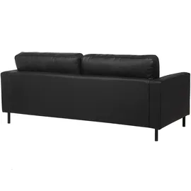 Beliani Sofa Schwarz Echtleder 3-Sitzer