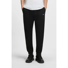 HUGO BOSS Jogginghose "Napin", Herren, Gr. S, N-Gr, schwarz (schwarz001), Sweatware, Obermaterial: 100% Baumwolle, unifarben, regular fit lang, Hosen Jogginghose, mit kleinem Logo-Patch