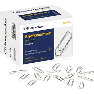 SOENNECKEN Briefklammer 1353 32mm verzinkt 1.000 St./Pack.