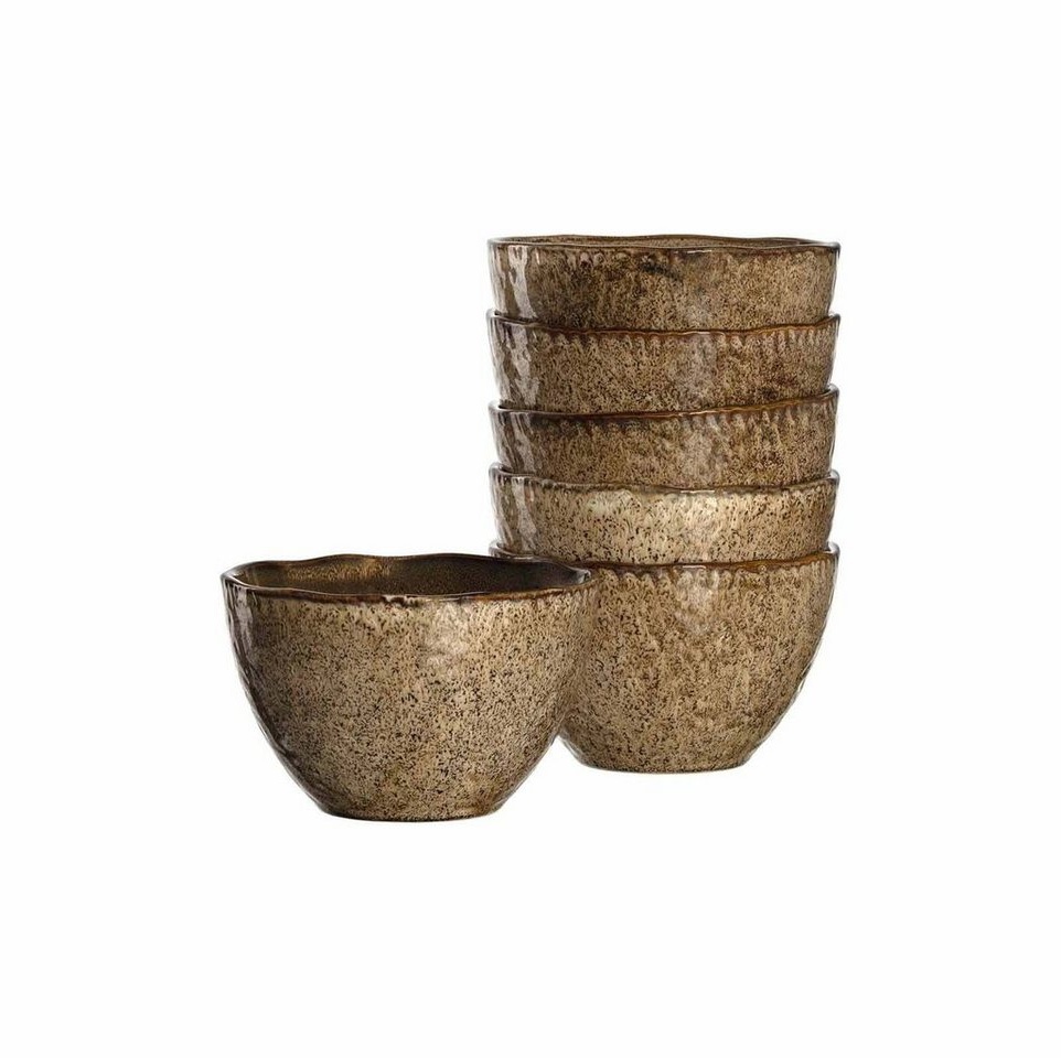 Produktbild LEONARDO Schale Matera Keramikschalen ø 15,3 cm 6er Set, Keramik, (6x Keramikschale, 6-tlg) beige
