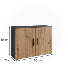Vicco Waschtischunterschrank Irma 80 x 59 cm Mit 2 Türen,